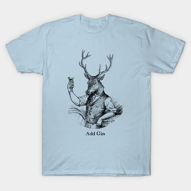 Vintage Stag - Add Gin T-Shirt by Add Gin Co.